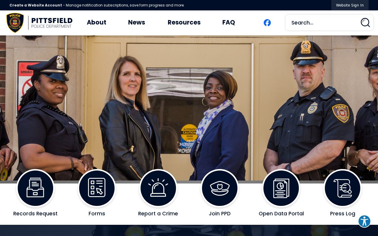 Pittsfield city police page used for Berkshire County municipal court warrant questions
