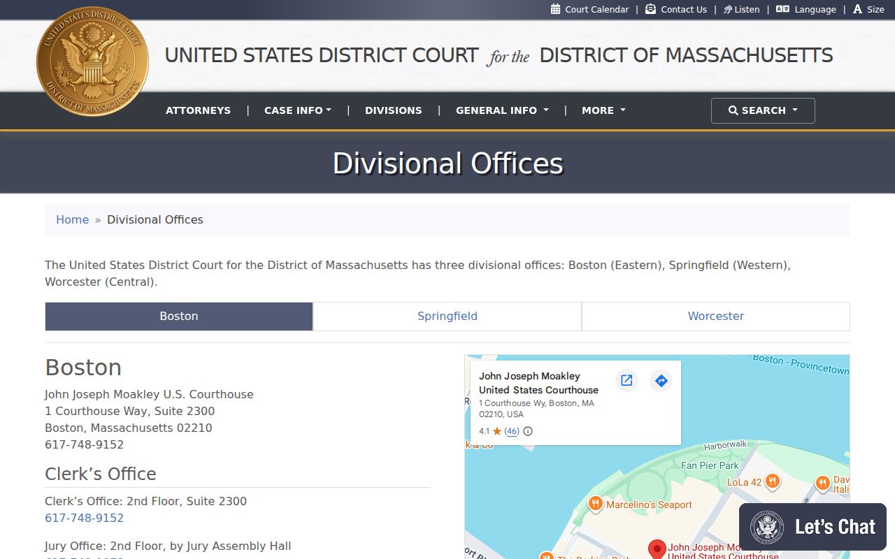Federal court division information for Berkshire County most wanted and fugitive cases